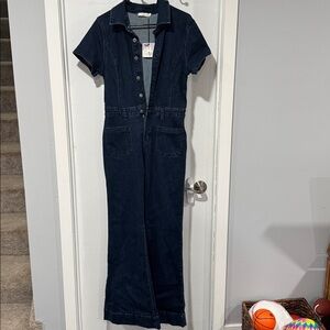 Women's Dark Blue Denim Jumpsuit